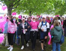 Avon Breast Cancer Walk - Crossing the finish line