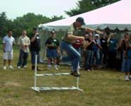 Stadium jumping at SmartPak's annual company picnic