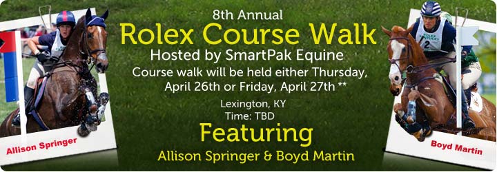 7th Annual Rolex Course Walk! Hosted by SmartPak