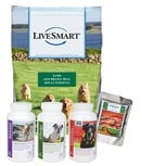 With taste test samples you can try a 3-day supply of any SmartCanine supplement or five 1 cup samples of LiveSmart dog food for free before you buy a month of Canine SmartPaks, PortionPaks, or a giant bag of food.