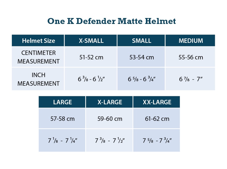 One K Defender Matte Helmet