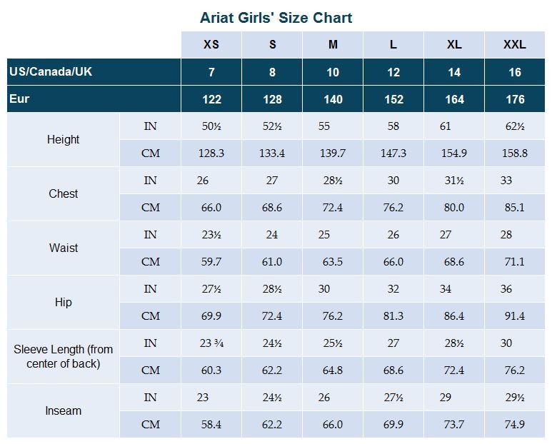 Ariat Belt Size Chart